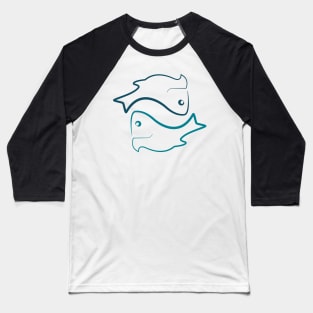 Pisces fish animals cute Baseball T-Shirt
